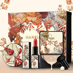 4 Pcs Makeup set Air Cushion BB Cream Loose Powder Mushroom Puff Matte Lipstick Whitening Concealer Oil Control Cosmetics TSLM1