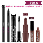 4pcs/set Cat Makeup Sets Including Lipstick, Eyeliner,Mascara, Eyeshadow, Makeup Kit Women Cosmetics Bag for Gifts