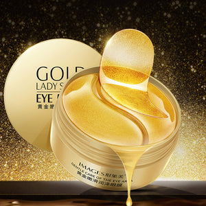 60pcs 24K Gold Collagen Eye Mask Anti Wrinkle Sleep Crystal Eye Patch Moisturizing Dark Circles Remover Eye Mask Eye Care