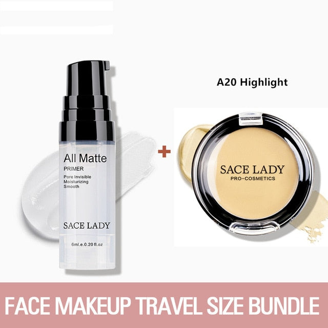 SACE LADY Face Base Primer Makeup set Liquid Matte Concealer Make Up Oil-control Face Corrector Primer Cosmetic