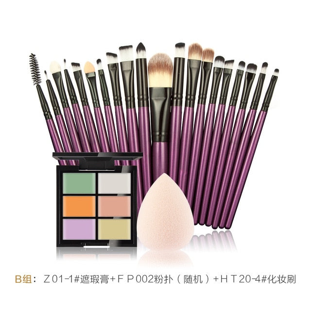 makeup brushes Set +6 Colors Concealer Palette maquiagem Puff Face Contour concealer Cosmetic Make Up Tools Brushes for make-up