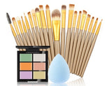 makeup brushes Set +6 Colors Concealer Palette maquiagem Puff Face Contour concealer Cosmetic Make Up Tools Brushes for make-up