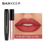 BANXEER Makeup Sets cosmetics 2pcs Lipgloss + Mascara 4D Waterproof Liquid Lipstick  Extension Eyelash Makeup Kits