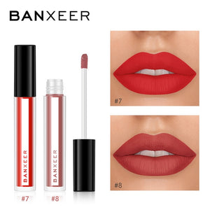 BANXEER Makeup Sets cosmetics 2pcs Lipgloss + Mascara 4D Waterproof Liquid Lipstick  Extension Eyelash Makeup Kits