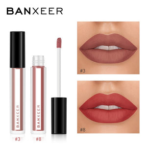 BANXEER Makeup Sets cosmetics 2pcs Lipgloss + Mascara 4D Waterproof Liquid Lipstick  Extension Eyelash Makeup Kits