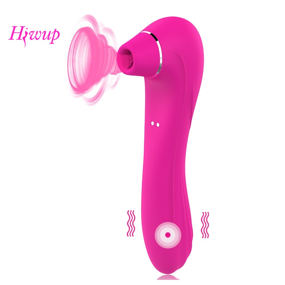 Hiwup sexo brinquedos de sucção vibrador poderoso clitóris otário boquete língua estimulador mamilo vagina buceta bomba brinquedos sexuais para mulher