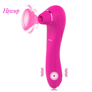Hiwup sexo brinquedos de sucção vibrador poderoso clitóris otário boquete língua estimulador mamilo vagina buceta bomba brinquedos sexuais para mulher