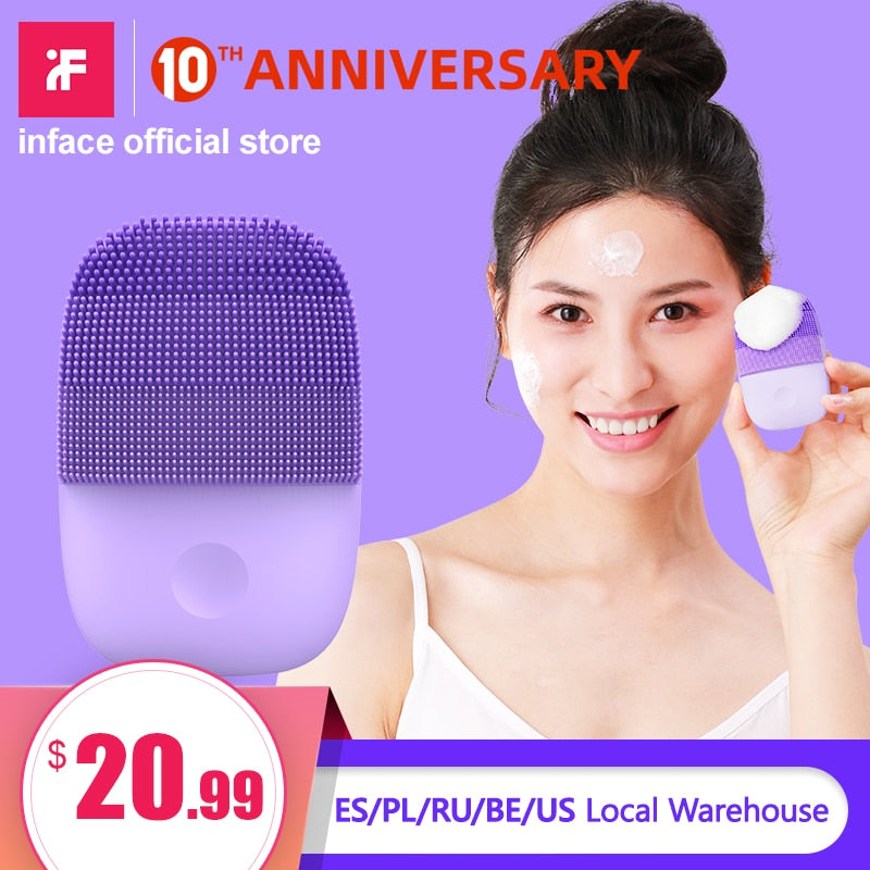 Inface Upgrade Version Facial Cleansing Brush Electric Sonic Face Brush Deep Cleaning Waterproof  Tool Xiaomi Supply Chain