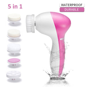 5 in 1 Electric Facial Cleanser Wash Face Cleaning Machine Skin Pore Cleaner Body Cleansing Massage Beauty Massager Clean Tools