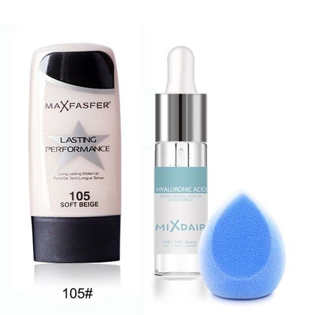 MIXDIAR 3 PCS professional Makup set Tool Kit Foundation Face Powder Puff Facial Serum Moisturizing Brighten Make Up Tool