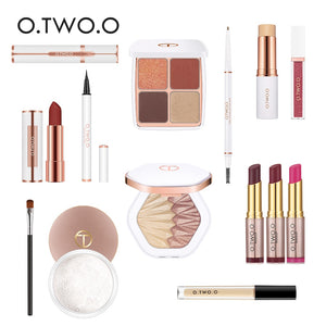 O.TWO.O 14pcs/lot Cosmetic Kit Full Makeup Set Include Eyeshadow Palette Lipstick Concealer Foundation Stick Eyebrow Eyes Brush