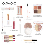 O.TWO.O 14pcs/lot Cosmetic Kit Full Makeup Set Include Eyeshadow Palette Lipstick Concealer Foundation Stick Eyebrow Eyes Brush