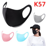Sponge Face Mask Black Breathable Mouth Mask Reusable Anti Pollution Face Shield Wind Proof Mouth Cover Unisex Sponge Face Mask
