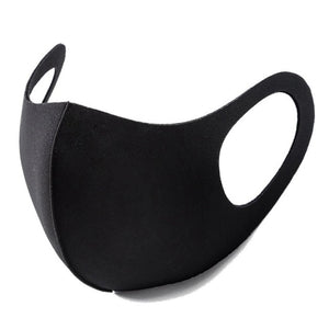 Sponge Face Mask Black Breathable Mouth Mask Reusable Anti Pollution Face Shield Wind Proof Mouth Cover Unisex Sponge Face Mask