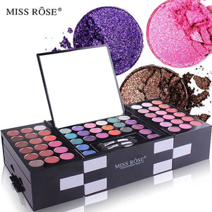 MISS ROSES Professional makeup set Aluminum box with eyeshadow blush contour powder palette for makeup artist gift kit MS004